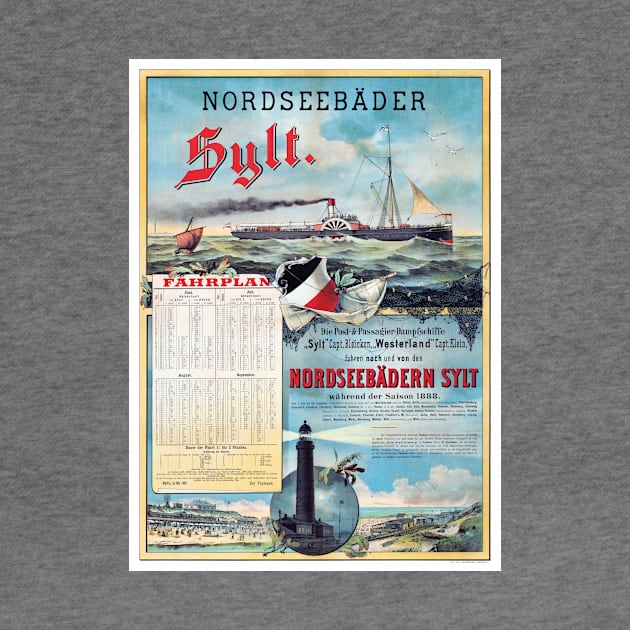 Vintage Travel Poster Nordseebäder Sylt by vintagetreasure